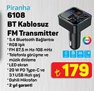 Piranha 6108 BT Kablosuz FM Transmitter image