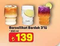 Borosilikat Bardak 3'lü image