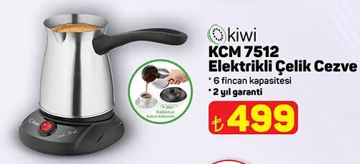 Kiwi KCM 7512 Elektrikli Çelik Cezve image