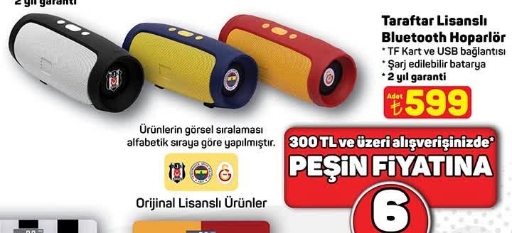 Taraftar Lisanslı Bluetooth Hoparlörler image