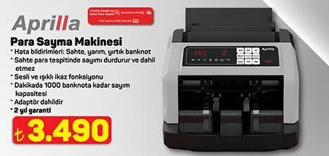 Aprilla Para Sayma Makinesi image
