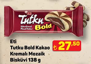 Eti Tutku Bold Kakao Kremalı Mozaik Bisküvi 138 g image