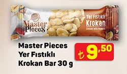 Master Pieces Yer Fıstıklı Krokan Bar 30 g image