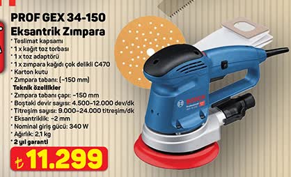 PROF GEX 34-150 Eksantrik Zımpara image