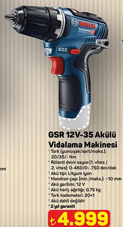 GSR 12V-35 Akülü Vidalama Makinesi image