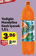 Yedigün Mandalina Gazlı İçecek 1,5 L image