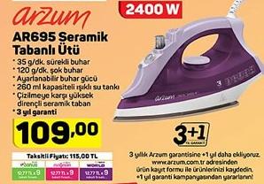 Arzum AR695 Seramik Tabanlı Ütü 2400 W image