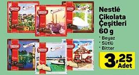 Nestle Çikolata Çeşitleri 60 g image