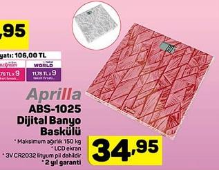 Aprilla ABS-1025 Dijital Banyo Baskülü image