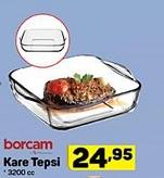 Paşabahçe Borcam Kare Tepsi 3200 cc image