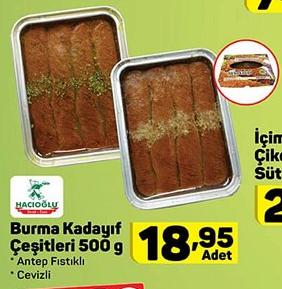 Hacıoğlu Burma Kadayıf Çeşitleri 500 g image