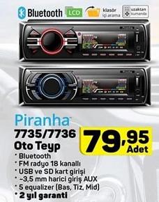 Piranha 7735/7736 Oto Teyp image