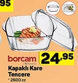 Paşabahçe Borcam Kapaklı Kare Tencere 2600 cc image