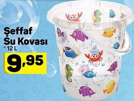 Şeffaf Su Kovası 12 L image