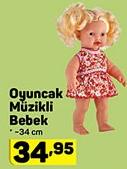 Oyuncak Müzikli Bebek 34 cm image
