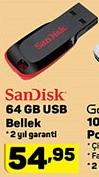 Sandisk 64 GB USB Bellek image