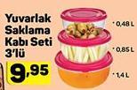 Yuvarlak Saklama Kabı Seti 3'lü image