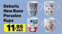 Dekorlu New Bone Porselen Kupa image