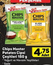 Chips Master Patates Cipsi Çeşitleri 150 g image