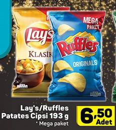 Lays/Ruffles Patates Cipsi 193 g image