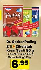 Dr. Oetker Puding 2'li Çikolatalı Krem Şanti 80 g image