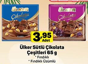 Ülker Sütlü Çikolata Çeşitleri 65 g image