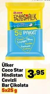 Ülker Coco Star Hindistan Cevizli Bar Çikolata 5 Adet 25 g image