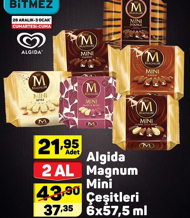 Algida Magnum Mini Çeşitleri 6x57,5 Ml 2 Adet image