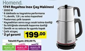 Homend 1741 Royaltea Inox Çay Makinesi image