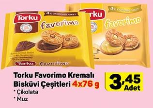 Torku Favorimo Kremalı Bisküvi Çeşitleri 4x76 g  image