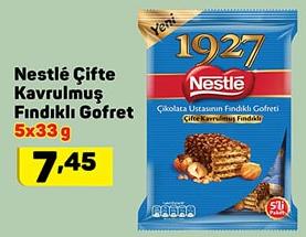 Nestlé Çifte Kavrulmuş Fındıklı Gofret 5x33 g image