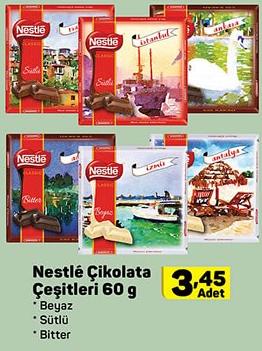 Nestlé Çikolata Çeşitleri 60 g image