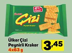 Ülker Çizi Peynirli Kraker 4x63 g image