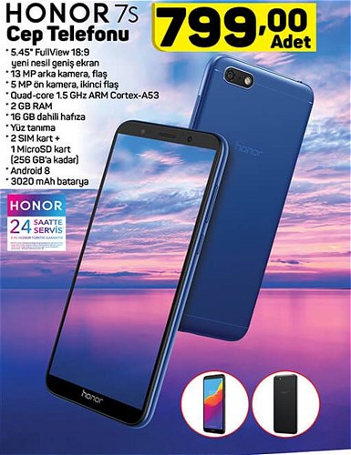 Honor 7s Cep Telefonu 16 GB image
