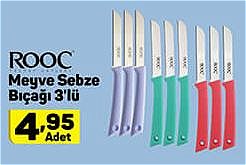 Rooc Meyve Sebze Bıçağı 3'lü image