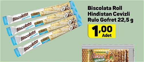 Biscolata roll Hindistan Cevizli Rulo Gofret 22,5 g image