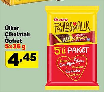 Ülker Çikolatalı Gofret 5x36 g image