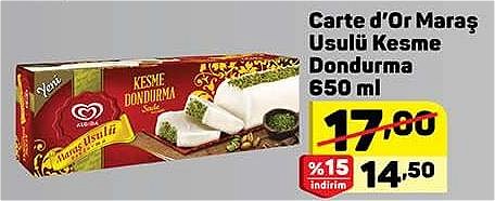 Carte d'Or Maraş Usulü Kesme Dondurma 650 ml image