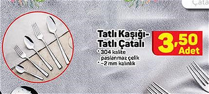 Nehir Tatlı Kaşığı/Tatlı Çatalı 2 mm image