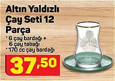 Lav Altın Yaldızlı Çay Seti 12 Parça image