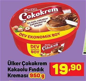 Ülker Çokokrem Kakaolu Fındık Kreması 950 g image