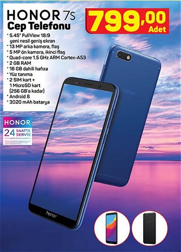 Honor 7S 16 GB Cep Telefonu image