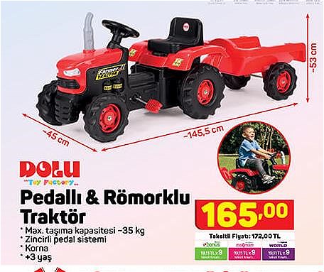Dolu Pedallı&Römorklu Traktör image