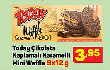Today Çikolata Kaplamalı Karamelli Mini Waffle 9x12 g image