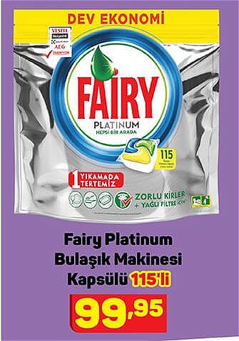 Fairy Platinum Bulaşık Makinesi Kapsülü 115'li image