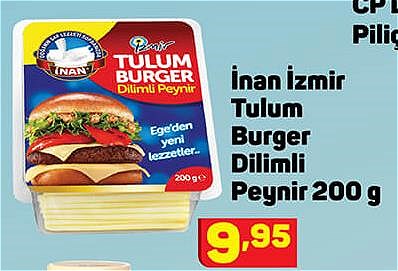 İnan İzmir Tulum Burger Dilimli Peynir 200 g image