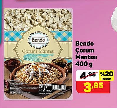 A101 Bendo Çorum Mantısı 400 g