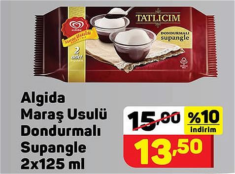 Algida Maraş Usulü Dondurmalı Supangle 2x125 ml image