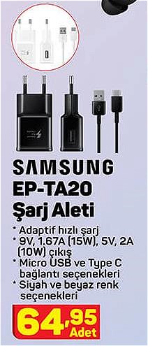 Samsung EP-TA20 Şarj Aleti image