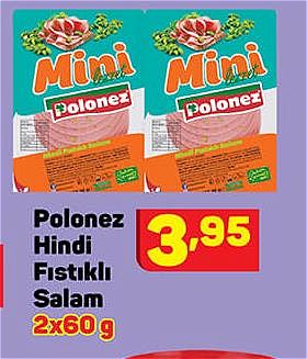Polonez Hindi Fıstıklı Salam 2x60 g image